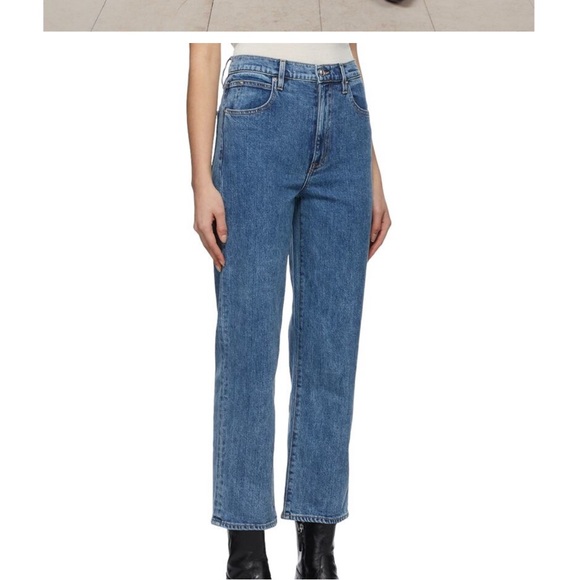 SLVRLAKE London Crop High Rise Straight Leg Jeans, Kings Canyon - Picture 2 of 6